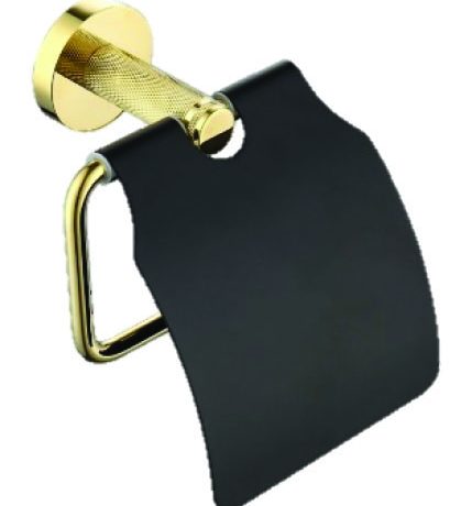 PAPER HOLDER (CHROMED GOLD & BLACK)