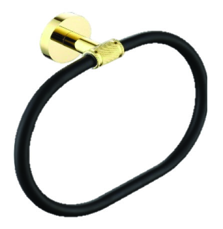 PAPER /TOWEL HOLDER (CHROMED GOLD & BLACK)