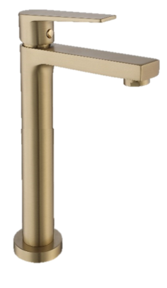 Brass Cold Basin Tap (Brushed Gold Chromed)