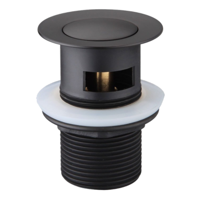 80mm S/S Pop Up Waste c/w Basket with Overflow (Black)