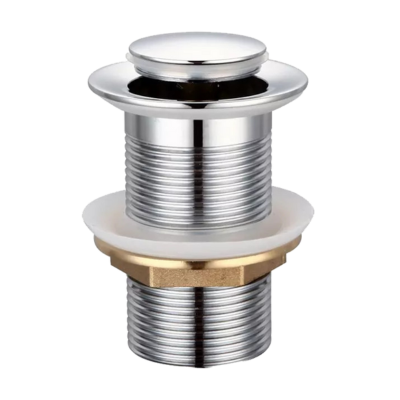 80mm Brass C/P Pop Up Waste c/w Basket Without Overflow