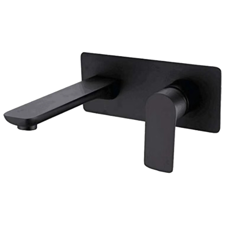 Brass Wall Mounted Mixer (ELP Matte Black Finish)
