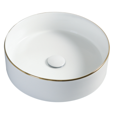 Above Counter Art Basin (Gold Plated Rim)