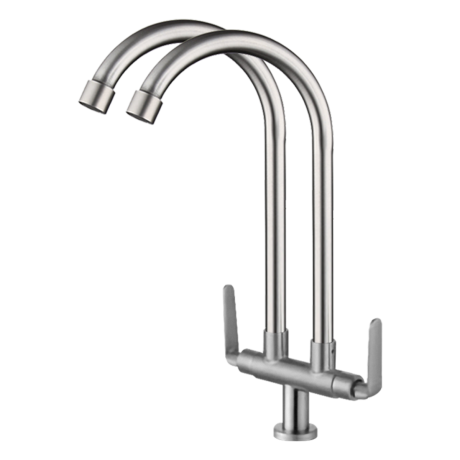 SUS 304 Pillar Sink Tap with Double U-Spout (HSP-02)