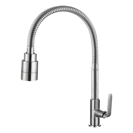SUS 304 Pillar Sink Tap with Single Flexible Spout (HSP-03)