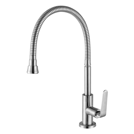 SUS 304 Pillar Sink Tap with Single Flexible Spout (HSP-03)
