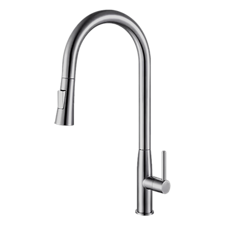 SUS 304 Pillar Sink Tap with Pull-Out Spout (PVD Matte Finish)