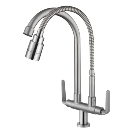 SUS 304 Pillar Sink Tap with Single Flexible Spout (HSP-03) and U-Spout (HSP-01)