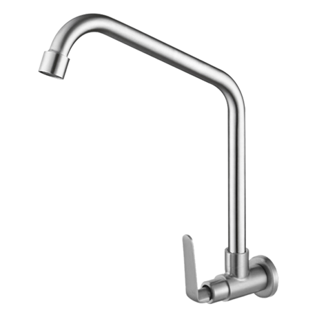 SUS 304 Wall Sink Tap with Single Square Spout (HSP-01)