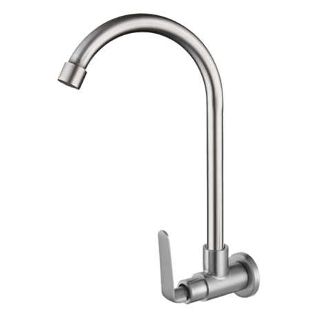 SUS 304 Wall Sink Tap with Single U-Spout (HSP-02)