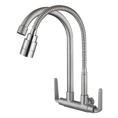 SUS 304 Wall Sink Tap with Single Flexible Spout (HSP-03) and U-Spout (HSP-01)