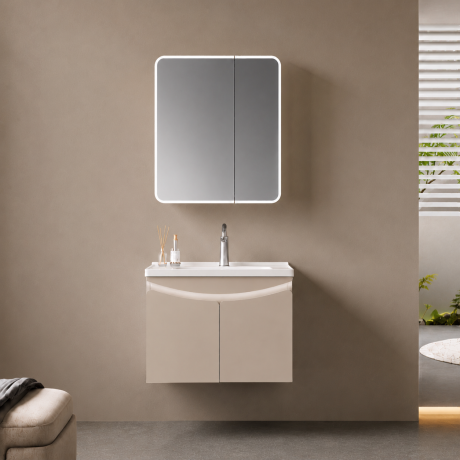 Stainless Steel 304 Bathroom Cabinet Set (Cream)