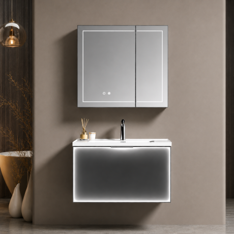 Stainless Steel Bathroom Cabinet Set