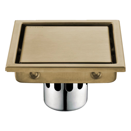 SUS 304 Concealed Tile Floor Trap (150 x 150) (PVD Brushed Gold Finish)