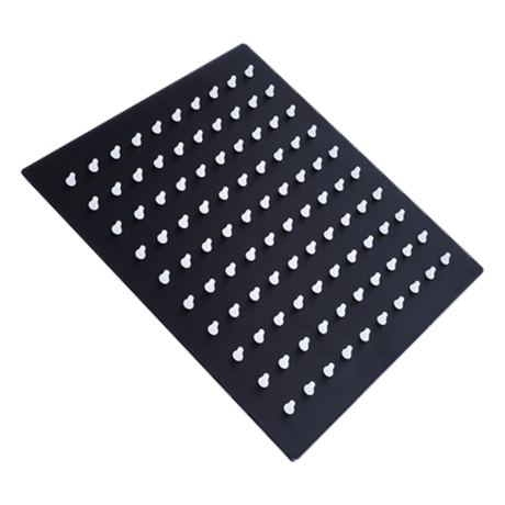 10" (250mm) SUS 304 Square Slim Rain Shower (ELP Matte Black Finish)