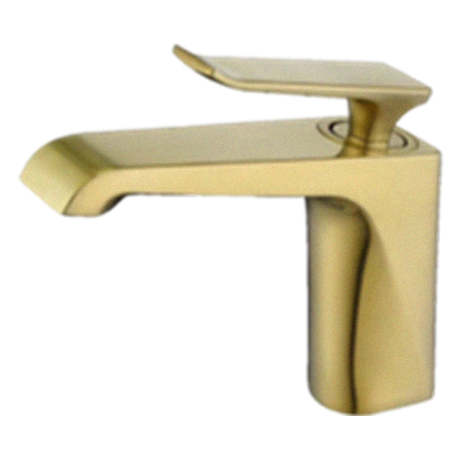 Brass Basin Mixer (PVD Brushed Gold Finish)