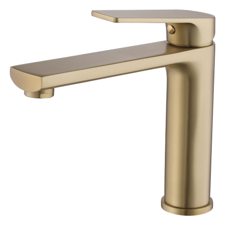 35mm Brass Single-Lever Basin Tap (PVD Brushed Gold Finish)