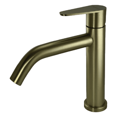 25mm SUS 304 Single-Lever Basin Tap (PVD Brushed Gold Finish)