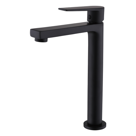 25mm Brass Single-Lever Tower Basin Tap (ELP Matte Black Finish)