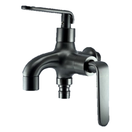 Brass 2-Way Tap (PVD Gun Metal Finish)
